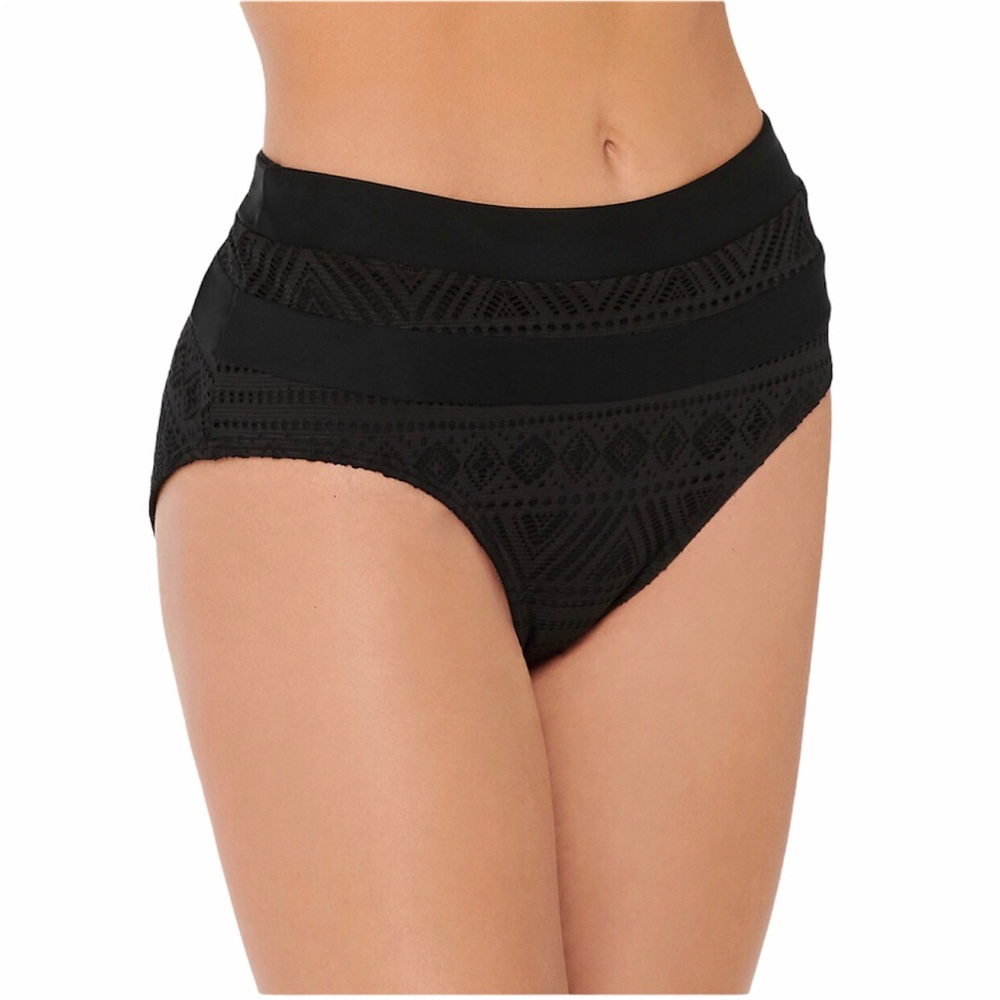 SO XXL Black Crochet High Waist Bottoms